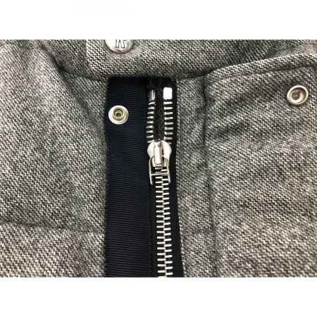  MONCLER モンクレール メンズ ツイードウールダウンベスト モンクレールガムブルー size4 EN 12934 グレー