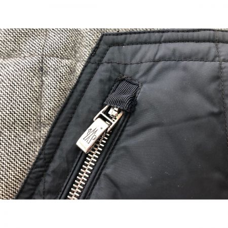  MONCLER モンクレール メンズ ツイードウールダウンベスト モンクレールガムブルー size4 EN 12934 グレー