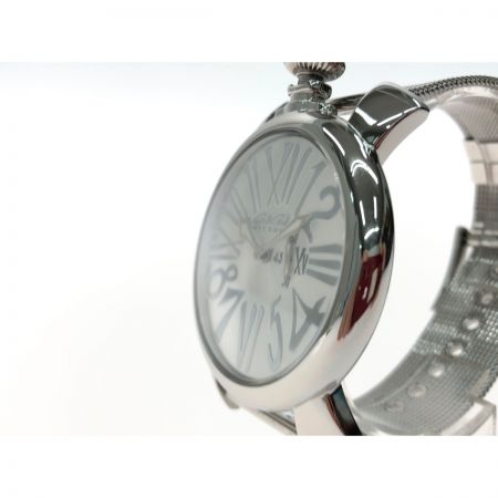  GAGA MILANO ガガミラノ メンズ腕時計 クオーツ マヌアーレ スリム 46mmスモールセコンド 5080.3