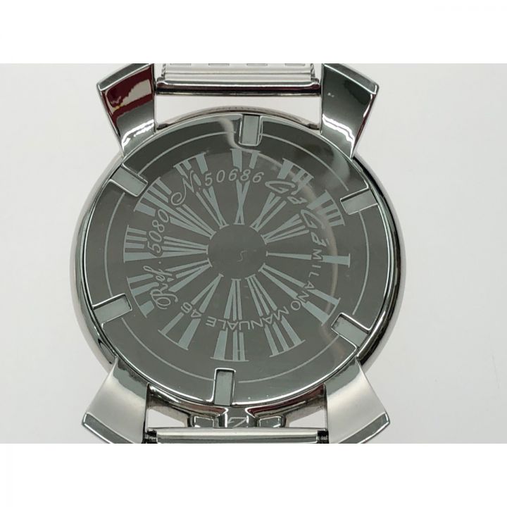 GAGA MILANO ガガミラノ メンズ腕時計 クオーツ マヌアーレ スリム 46mmスモールセコンド 5080.3