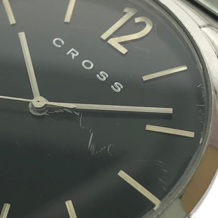  CROSS クロス メンズ腕時計 クオーツ アナログ ブラック文字盤 ステンレススチール CR8015