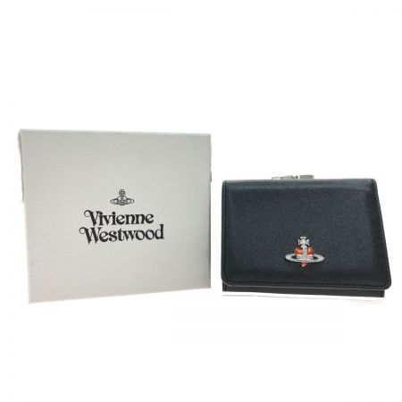  Vivienne Westwood ヴィヴィアン・ウエストウッド レディース 三つ折り財布 DIAMANTE ORB HEART WALLET  ブラック