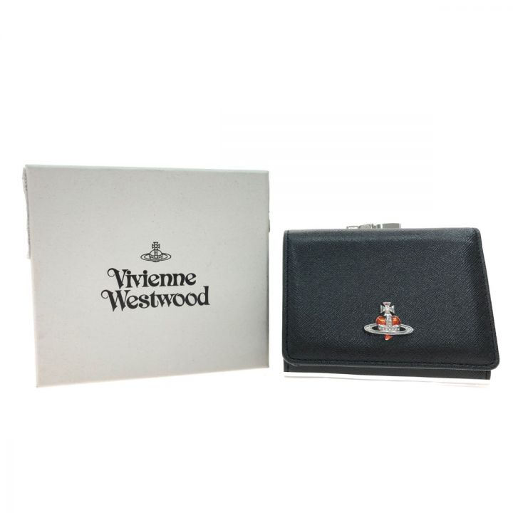 Vivienne Westwood ヴィヴィアン・ウエストウッド レディース 三つ折り財布 DIAMANTE ORB HEART WALLET  ブラック｜中古｜なんでもリサイクルビッグバン