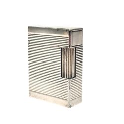 S.T.Dupont エステーデュポン 希少 ボーダー スクエア ローラー式 ガスライター ライン1 ショート 着火未確認 Bランク