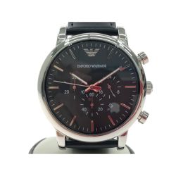 ▼▼ EMPORIO ARMANI エンポリオアルマーニ メンズ腕時計 クオーツ クロノグラフ デイト LUIGI ルイージ AR-1828 Aランク