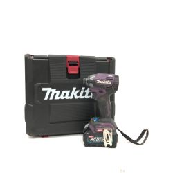▼▼ MAKITA マキタ 電動工具 コードレス式 充電式 40V インパクトドライバ 充電器・充電池2個・ケース付 TD002G パープル Bランク