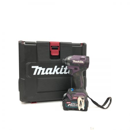  MAKITA マキタ 電動工具 コードレス式 充電式 40V インパクトドライバ 充電器・充電池2個・ケース付 TD002G パープル