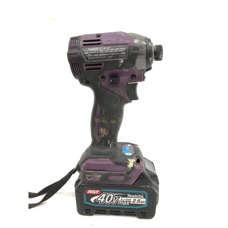  MAKITA マキタ 電動工具 コードレス式 充電式 40V インパクトドライバ 充電器・充電池2個・ケース付 TD002G パープル