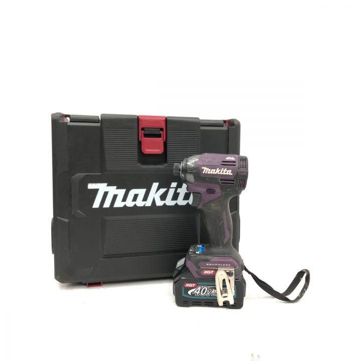 MAKITA マキタ 電動工具 コードレス式 充電式 40V インパクトドライバ 充電器・充電池2個・ケース付 TD002G  パープル｜中古｜なんでもリサイクルビッグバン