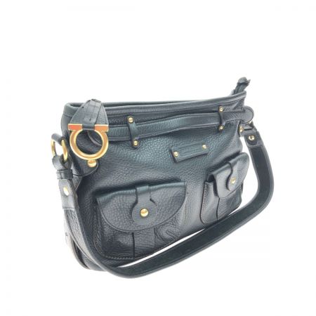  Salvatore Ferragamo サルヴァトーレフェラガモ レディース ショルダーバッグ ガンチーニ レザー AU-21 7291 ブラック