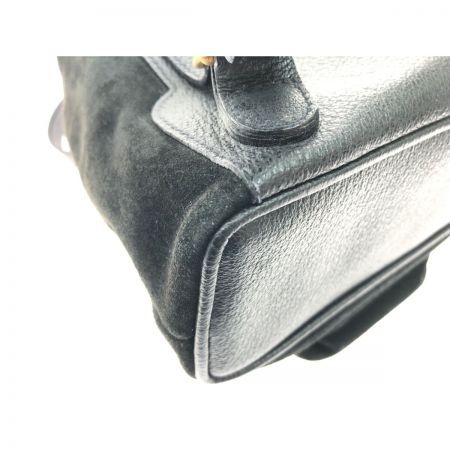  GUCCI グッチ レディース リュック バンブー ミニリュック スエード×レザー 003-1705-0030 ブラック