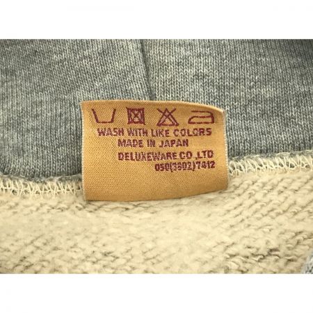  DELUXEWARE デラックスウエア ジップパーカー SIZE L グレー