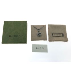 ▼▼ GUCCI グッチ ユニセックス ネックレス シルバー925 インターロッキング GGロゴ 17g 45cm 455307 Bランク