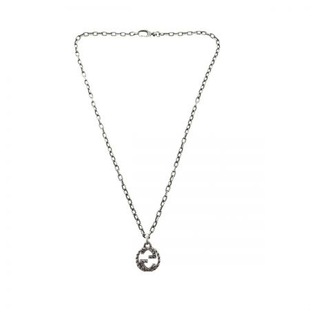  GUCCI グッチ ユニセックス ネックレス シルバー925 インターロッキング GGロゴ 17g 45cm 455307