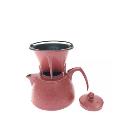  岩鋳 IWACHU 南部鉄器 coffe&tea あったかコーヒーセット ガス・IH対応 ピンク