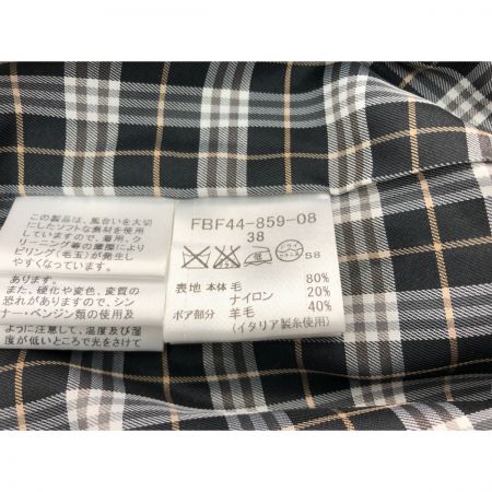  BURBERRY LONDON バーバリーロンドン レディース ショートジャケット ボア ウール混 ニットジャケット SIZE 38  FBF44-859-08 グレー