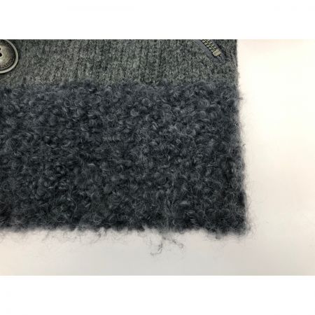  BURBERRY LONDON バーバリーロンドン レディース ショートジャケット ボア ウール混 ニットジャケット SIZE 38  FBF44-859-08 グレー