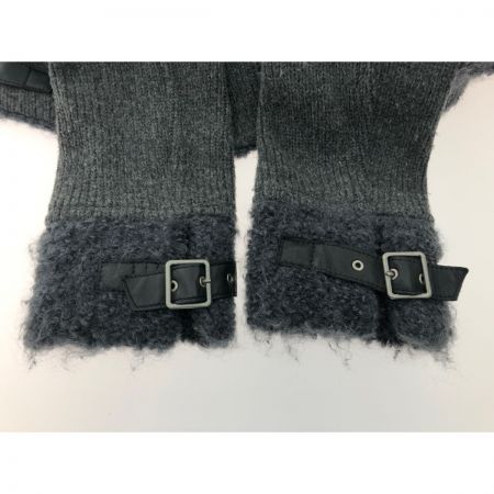  BURBERRY LONDON バーバリーロンドン レディース ショートジャケット ボア ウール混 ニットジャケット SIZE 38  FBF44-859-08 グレー