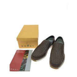 ▼▼ REGAL リーガル メンズ カジュアルシューズ スリッポン リーガルウォーカー メッシュ 27cm ブラウン Aランク
