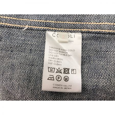  COMOLI コモリ デニムジャケット size2 Q03-01006 ブルー