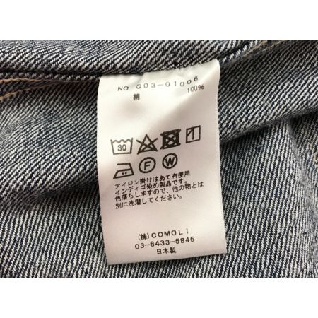  COMOLI コモリ デニムジャケット size2 Q03-01006 ブルー