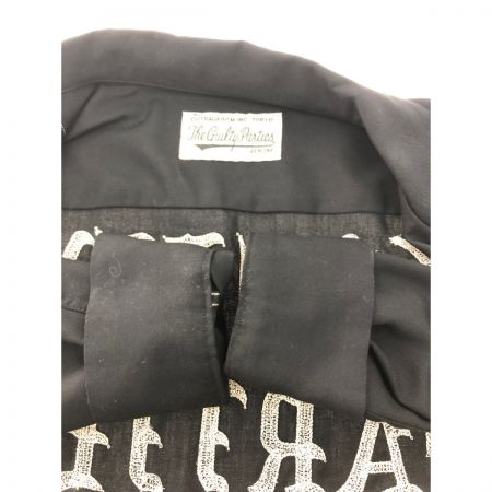  WACKO MARIA ワコマリア メンズ 長袖シャツ 刺繍ロゴ ポリエステル/レーヨン SIZE S ブラック
