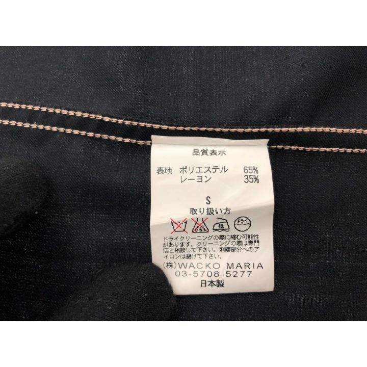 WACKO MARIA ワコマリア メンズ 長袖シャツ 刺繍ロゴ ポリエステル/レーヨン SIZE S ブラック｜中古｜なんでもリサイクルビッグバン