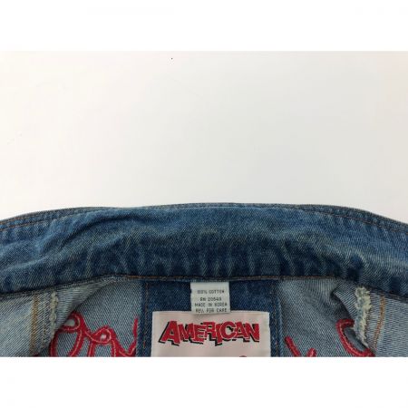  BETTY BOOP レディース デニムジャケット Gジャン BETTY BOOP AMERICAN TOONS SIZE M ブルー