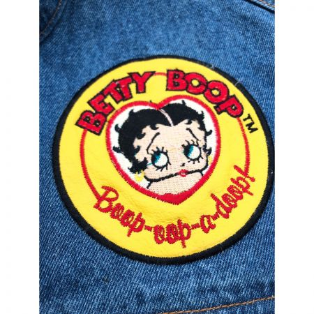  BETTY BOOP レディース デニムジャケット Gジャン BETTY BOOP AMERICAN TOONS SIZE M ブルー