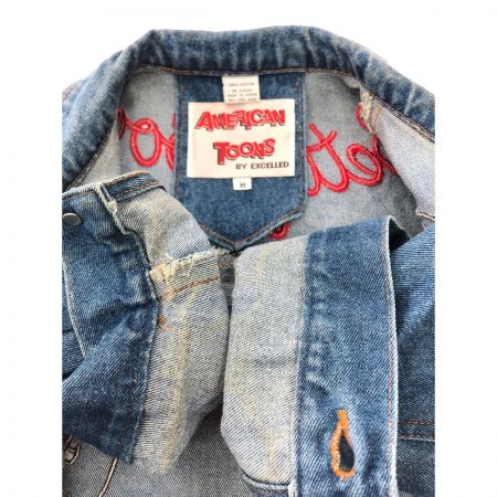  BETTY BOOP レディース デニムジャケット Gジャン BETTY BOOP AMERICAN TOONS SIZE M ブルー