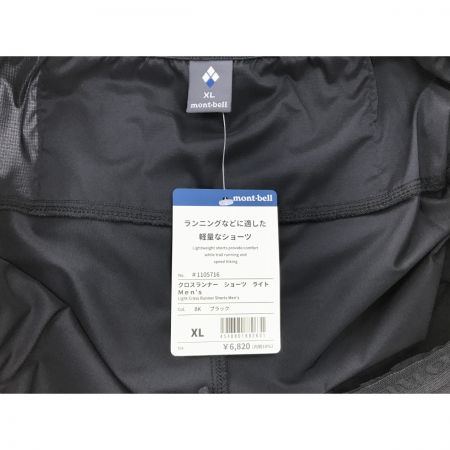  mont･bell モンベル クロスランナーショーツ SIZE XL 1105716 ブラック