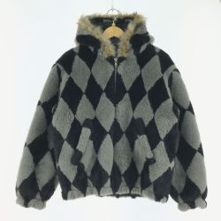 ▼▼ Supreme シュプリーム ダイヤモンド Fur Jacket SIZE S グレー×ブラック Bランク