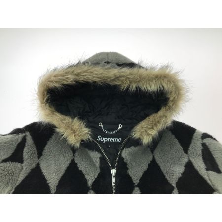  Supreme シュプリーム ダイヤモンド Fur Jacket SIZE S グレー×ブラック