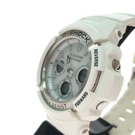 CASIO カシオ ユニセックス 腕時計 ソーラー充電 デジアナウォッチ マルチバンド6 G-SHOCK AWG-M100SMW ホワイト