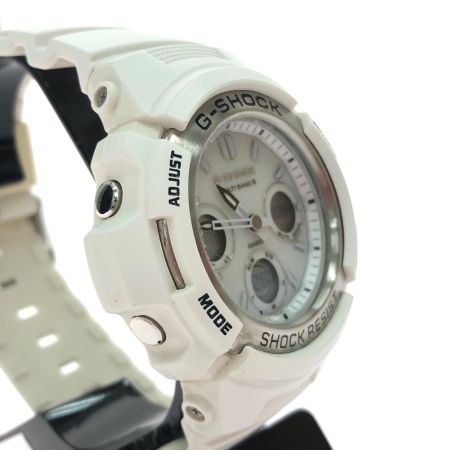 CASIO カシオ ユニセックス 腕時計 ソーラー充電 デジアナウォッチ マルチバンド6 G-SHOCK AWG-M100SMW ホワイト