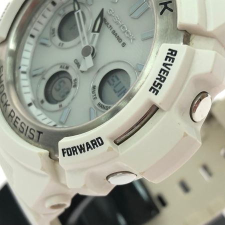 CASIO カシオ ユニセックス 腕時計 ソーラー充電 デジアナウォッチ マルチバンド6 G-SHOCK AWG-M100SMW ホワイト