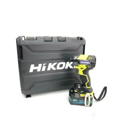 ▼▼ HiKOKI ハイコーキ 電動工具 充電式 36V コードレスインパクトドライバ 充電器・充電池2個 ケース付 WH36DD スパイダーイエロー Aランク