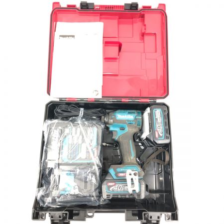  MAKITA マキタ 電動工具 インパクトドライバ コードレス 充電式 40V 充電器・充電池2個 ケース付 TD002GRDX ブルー