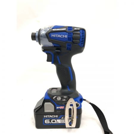  HITACHI 日立 電動工具 コードレス式 18V 充電式インパクトドライバ 充電器・充電池2個 ケース付 WH18DDL2 ブルー