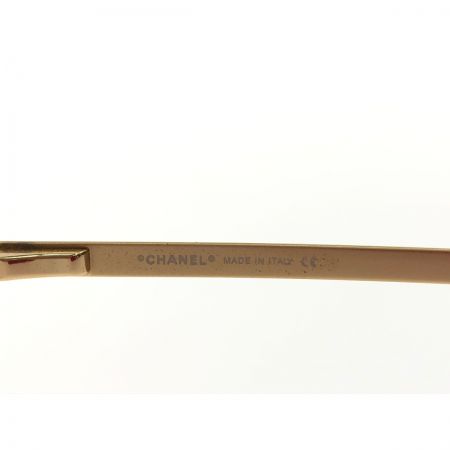  CHANEL シャネル アイウェア サングラス ココマーク ラインストーン ゴールド メタル 4092-B ベージュ