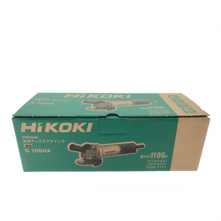  HiKOKI ハイコーキ 電動工具 100mm AC100V 電気ディスクグラインダ 100mm コード式 2023年製 G10SHA グレー