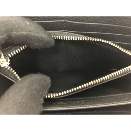  EMPORIO ARMANI エンポリオアルマーニ レディース 長財布 ラウンドファスナー フルグレインレザー Y3H168 YH15A 81386 ブラック