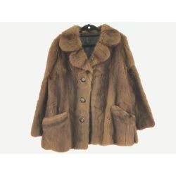 ▼▼  レディース衣料 フォックスファー 無地 毛皮 ブラウン Bランク