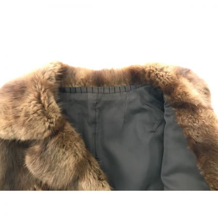   レディース衣料 フォックスファー 無地 毛皮 ブラウン