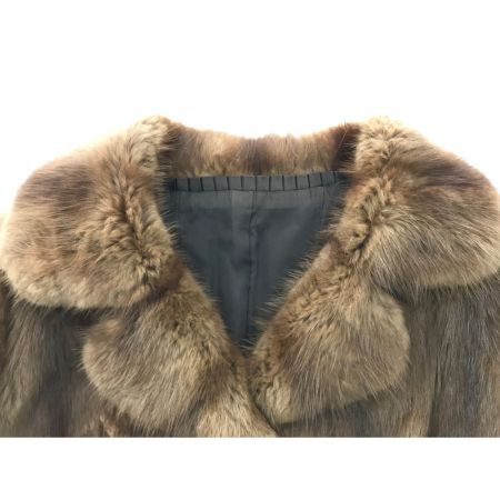   レディース衣料 フォックスファー 無地 毛皮 ブラウン