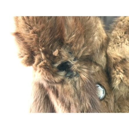   レディース衣料 フォックスファー 無地 毛皮 ブラウン