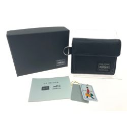 ▼▼ PORTER ポーター メンズ 三つ折り財布 吉田カバン カーム ウォレット 本革 日本製 コンパクトウォレット 041-03122 ブラック Aランク