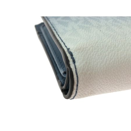  MICHAEL KORS マイケルコース ユニセックス 二つ折り長財布 トラベル ジェットセット シグネチャー ブルー