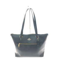 ▼▼ COACH コーチ レディース トートバッグ アウトレット クロスグレーン レザー F79608 ブラック Bランク