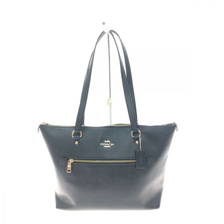 COACH コーチ レディース トートバッグ アウトレット クロスグレーン レザー F79608 ブラック｜中古｜なんでもリサイクルビッグバン